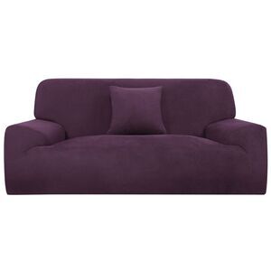 Velvet Stretch Sofa Cover Thicker Slipcover with One Pillow Cover X-Large